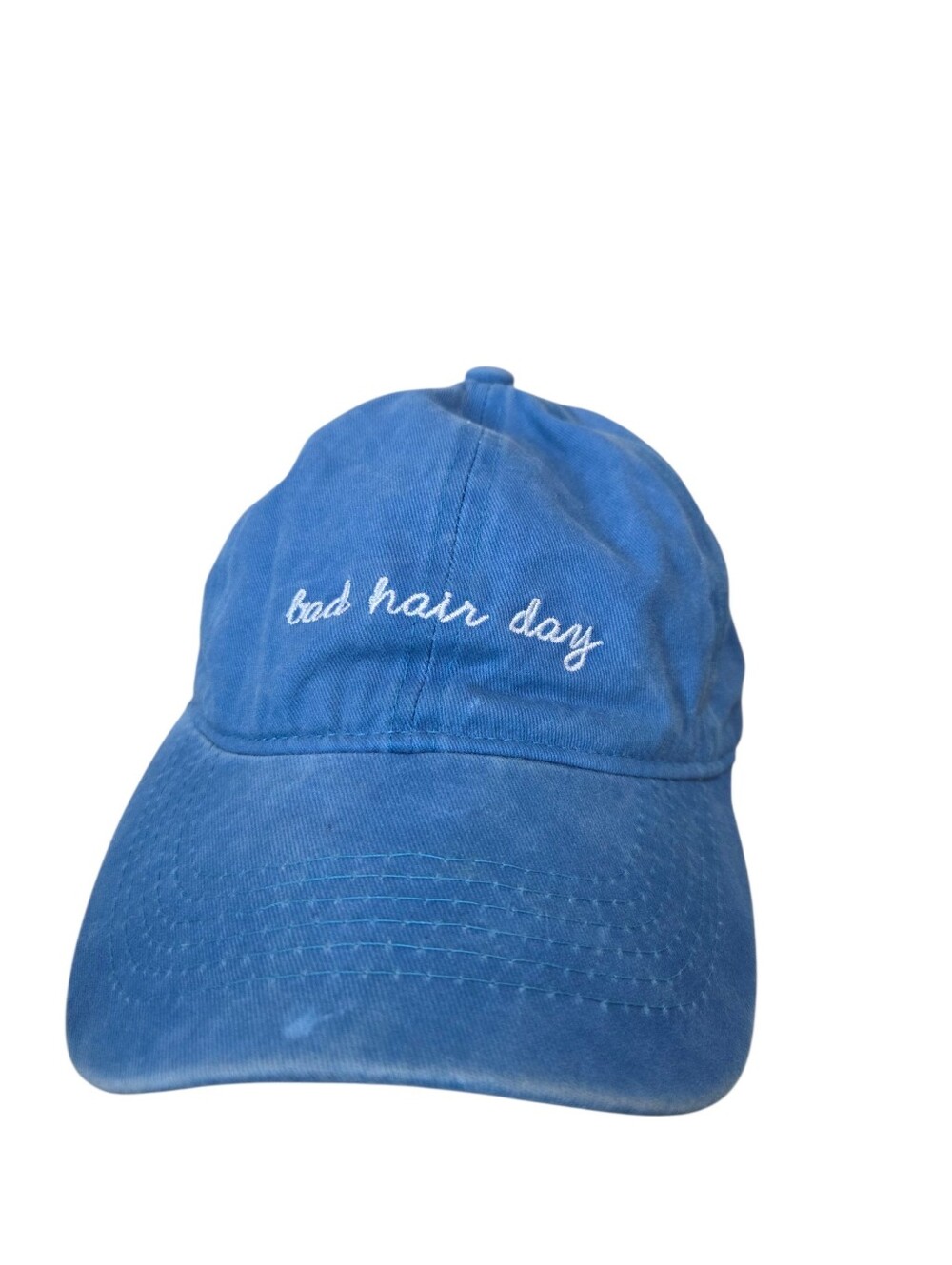 David & Young Blue "Bad Hair Day" Embroidered Dad Hat Baseball Cap OS - Picture 7 of 8